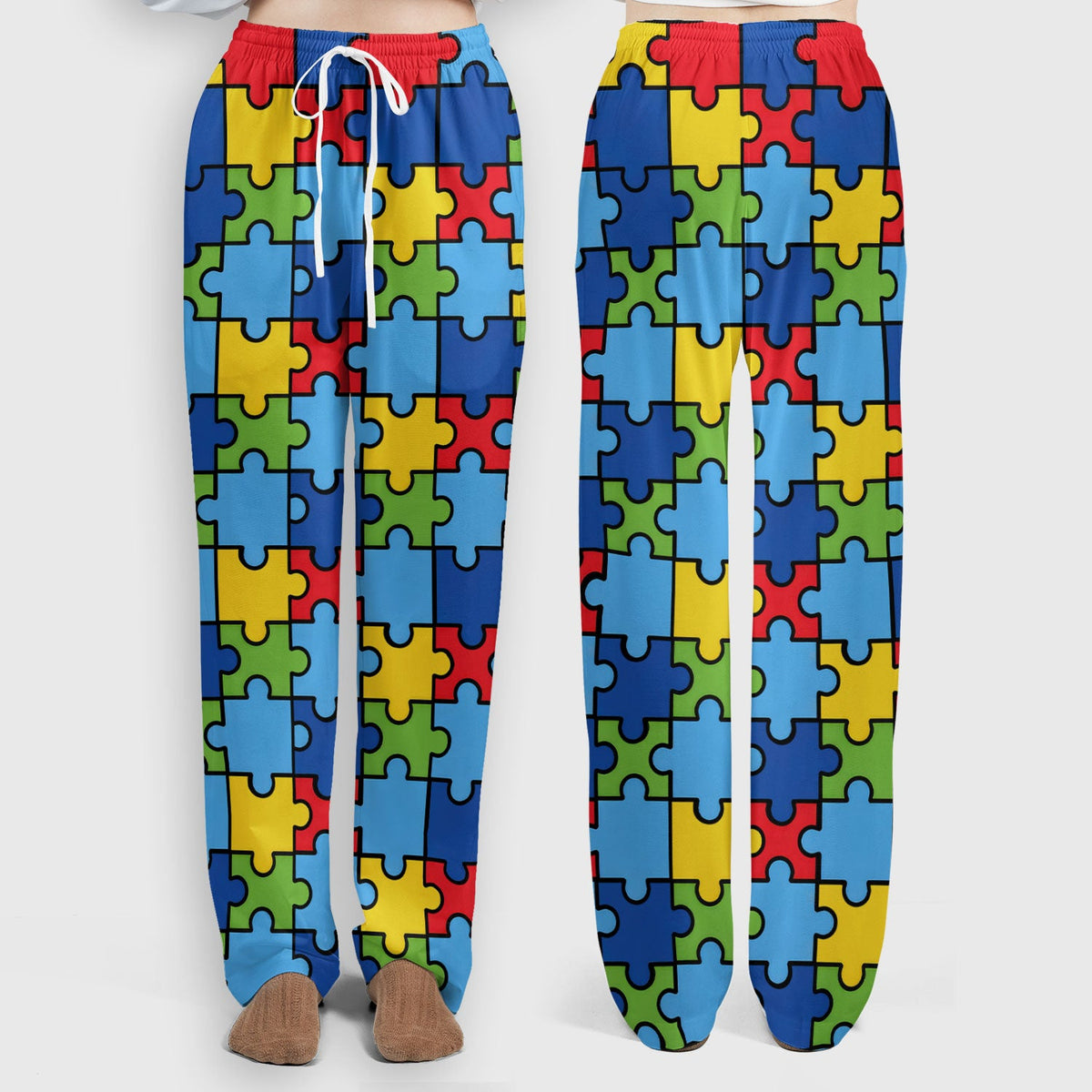 Autism Support Squad Puzzle Ribbon Nurse Scrub Set
