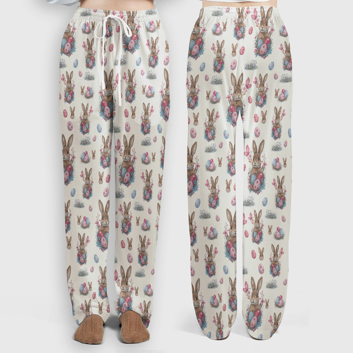 Pastel Easter Bunny Nest Nurse Scrub Set