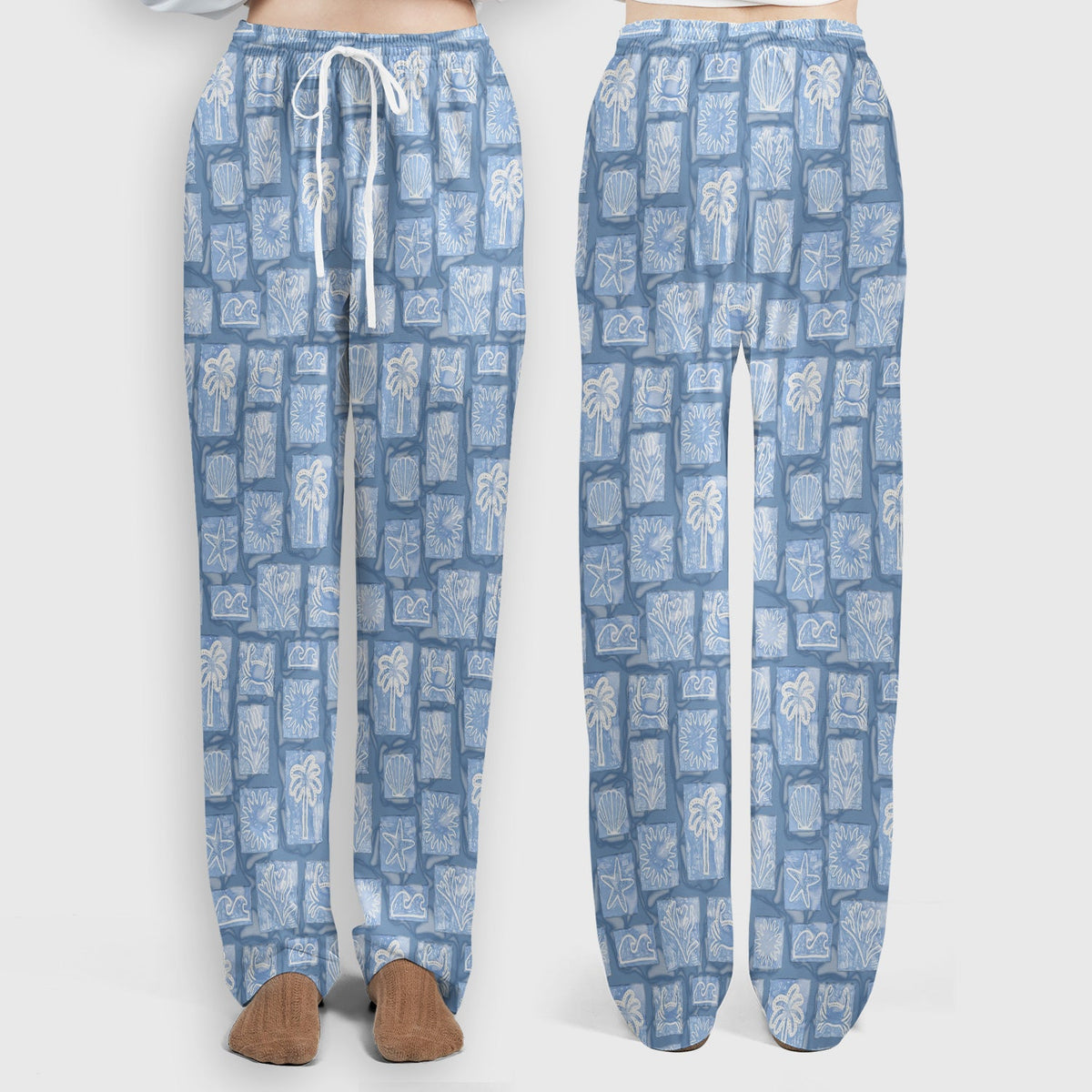 Coastal Seashell Starfish Nurse Scrub Set