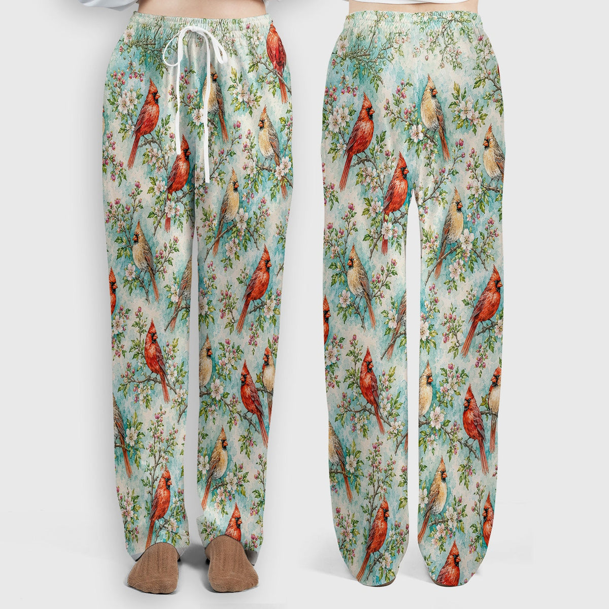 Cardinal Blossom Branch Nurse Scrub Set