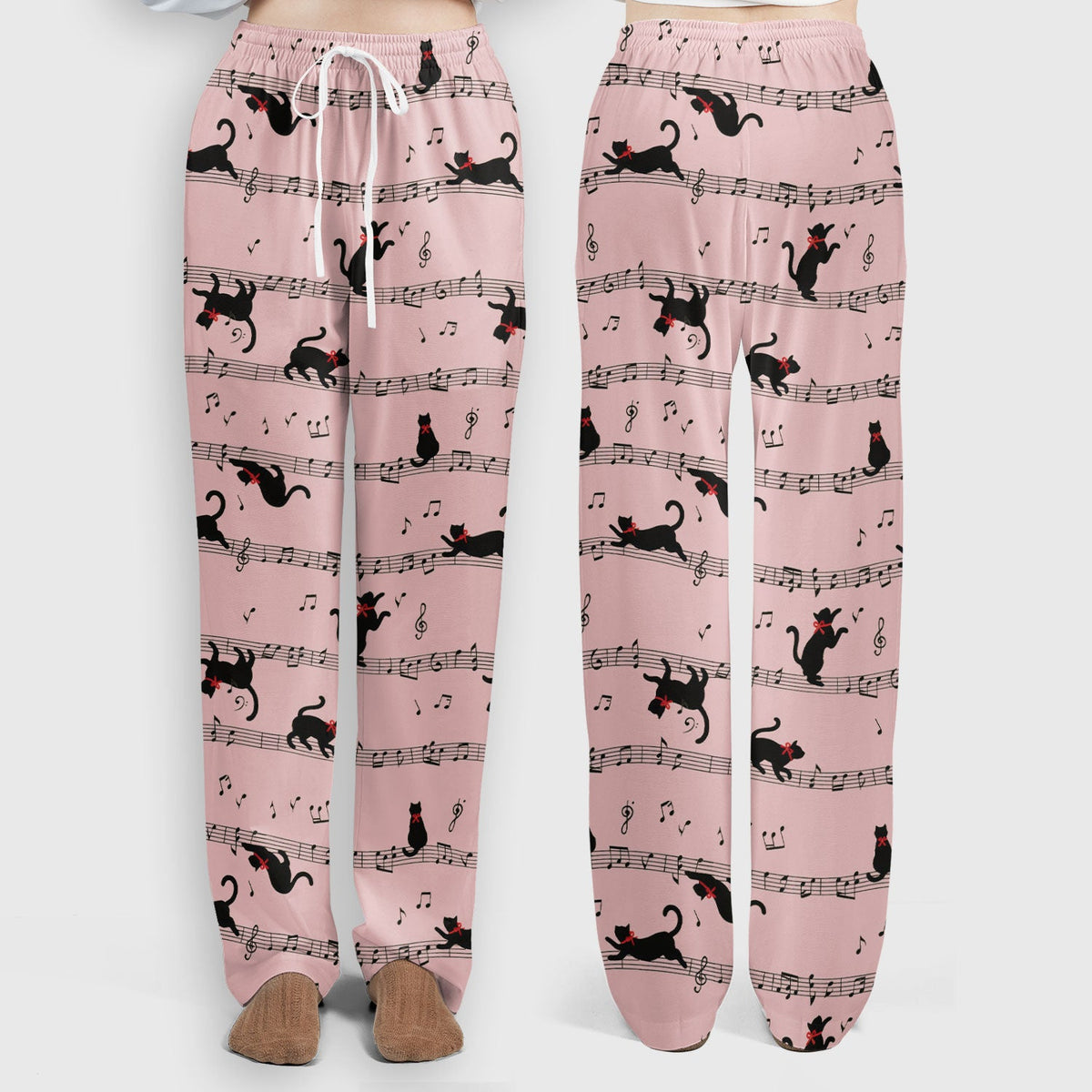 Dancing Black Cat Music Nurse Scrub Set