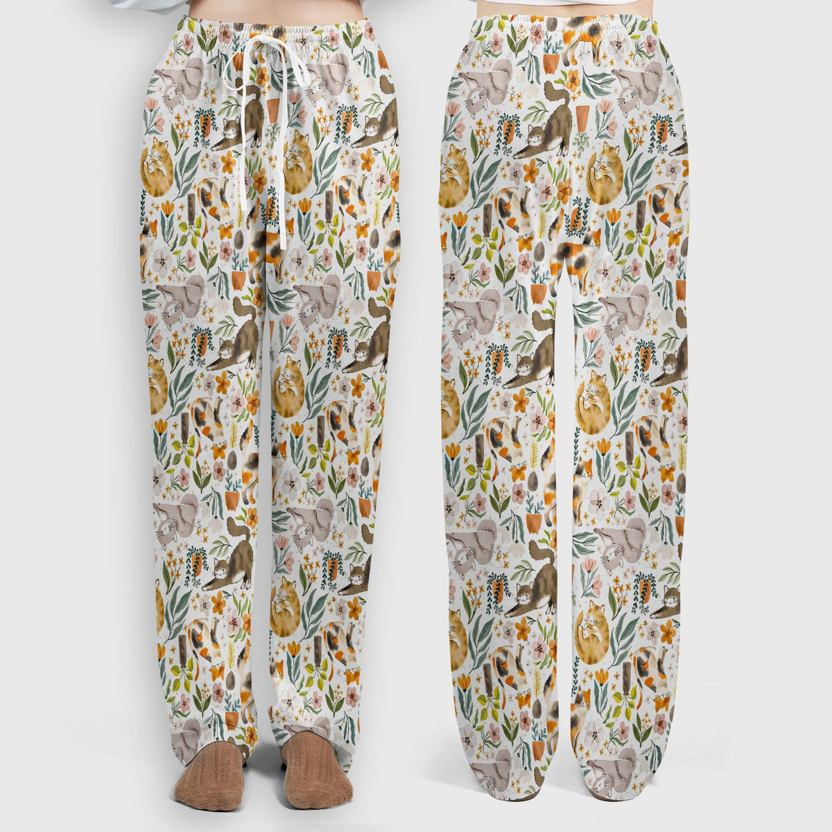Cat Wildflower Garden Nurse Scrub Set