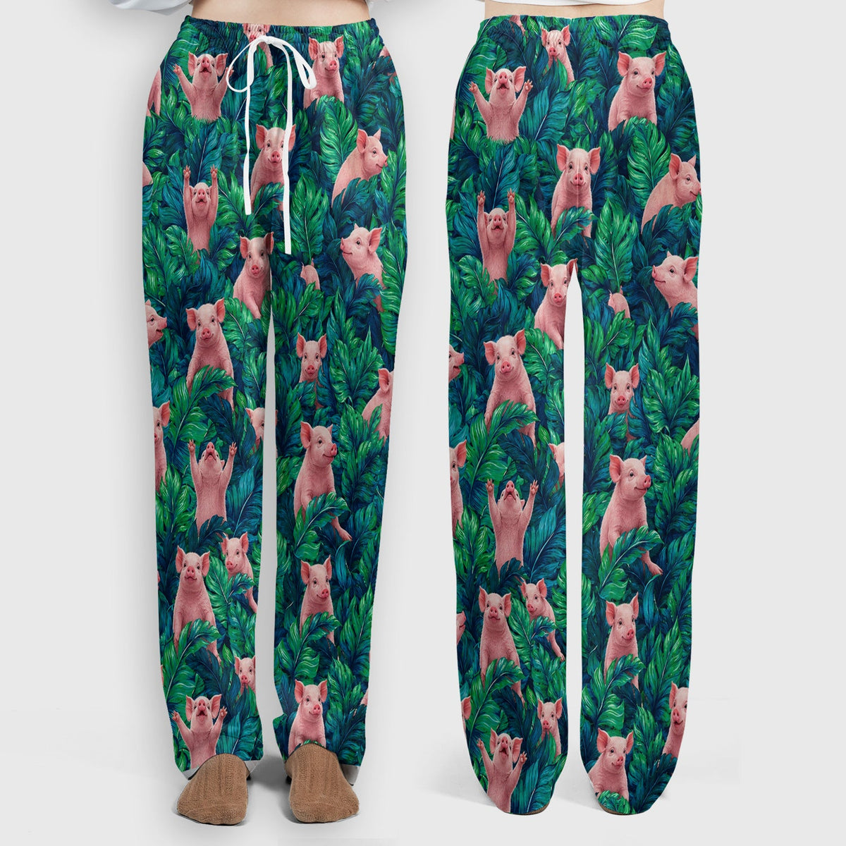 Piglet Jungle Leaves Nurse Scrub Set