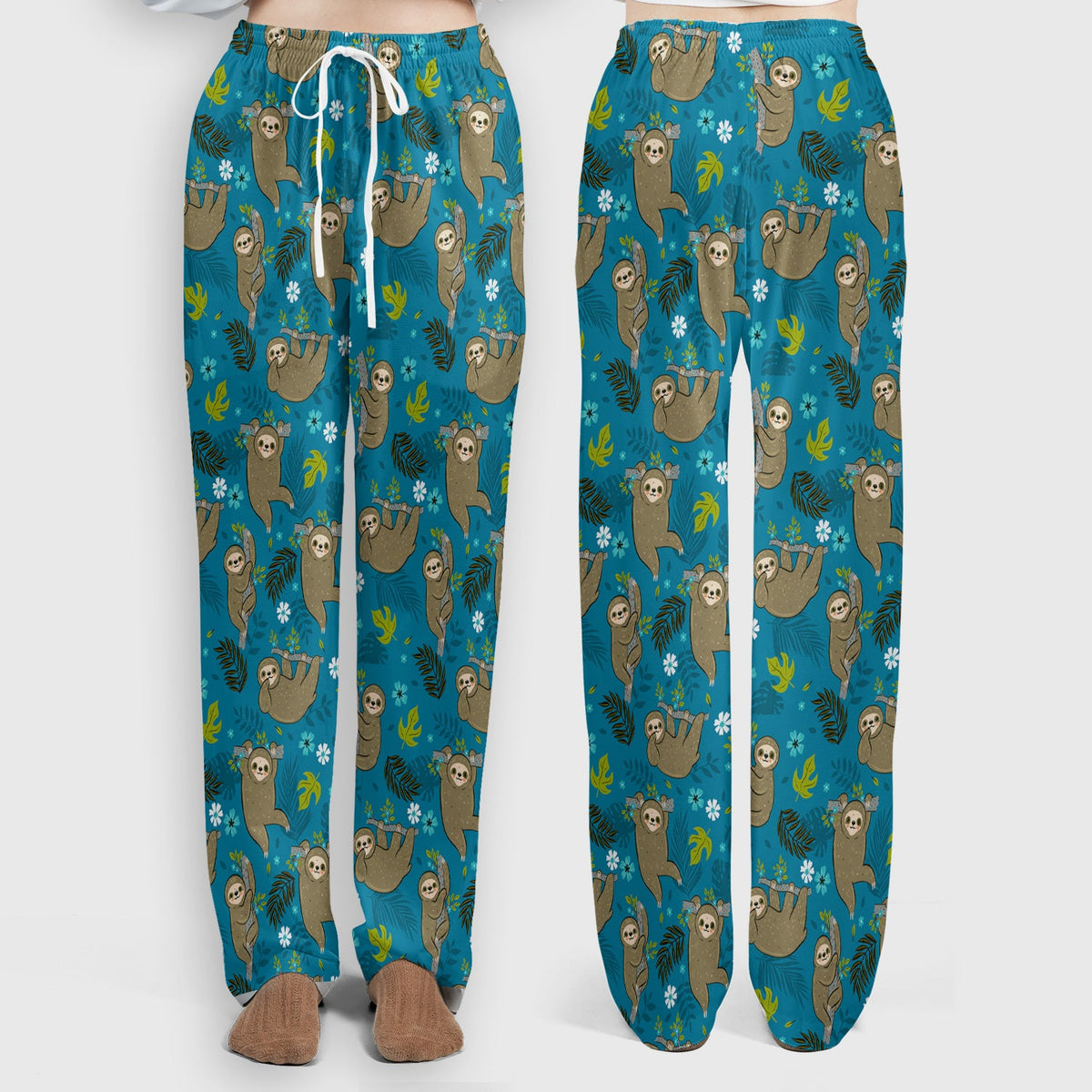 Jungle Tropical Sloth Nurse Scrub Set