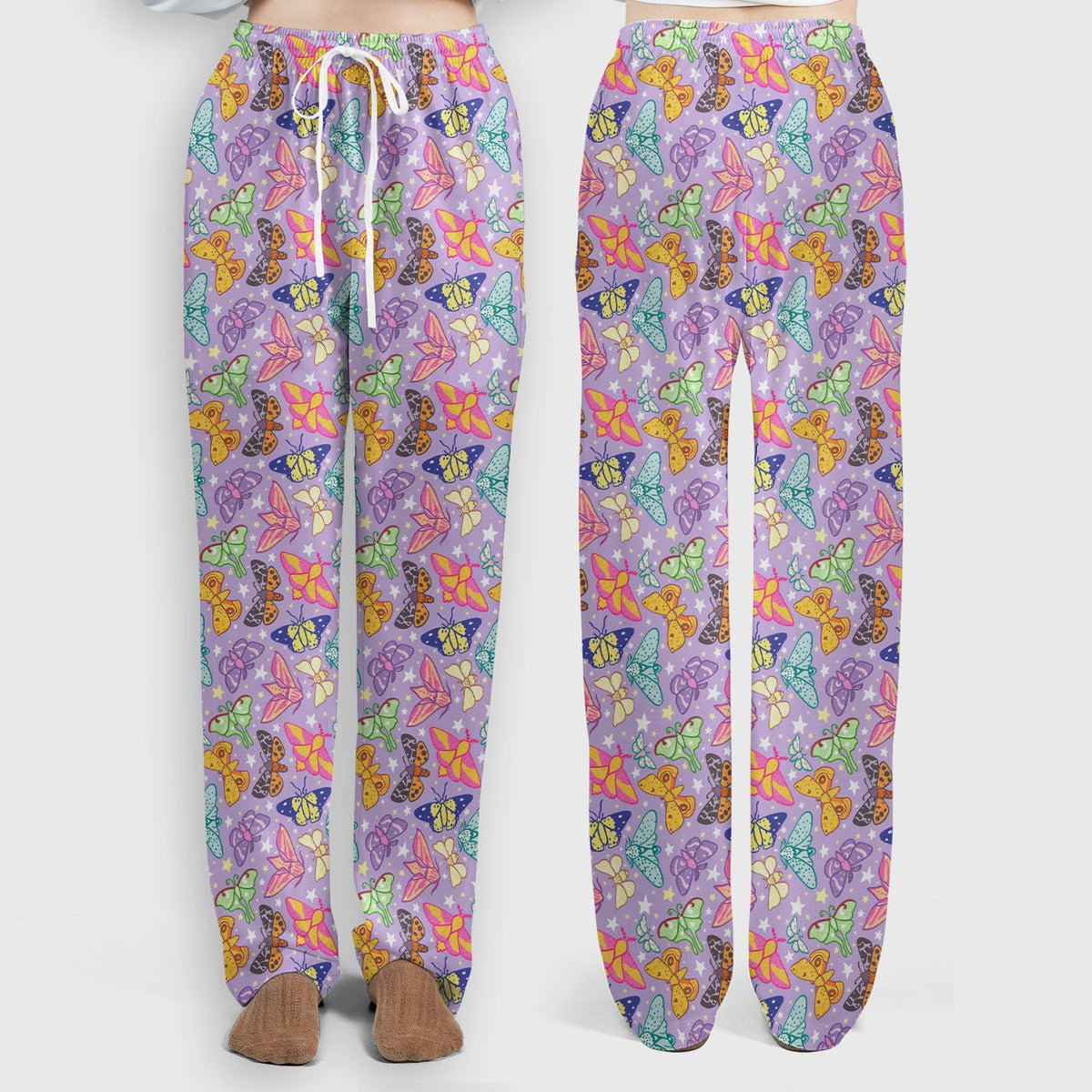 Colorful Butterfly Moth Garden Nurse Scrub Set