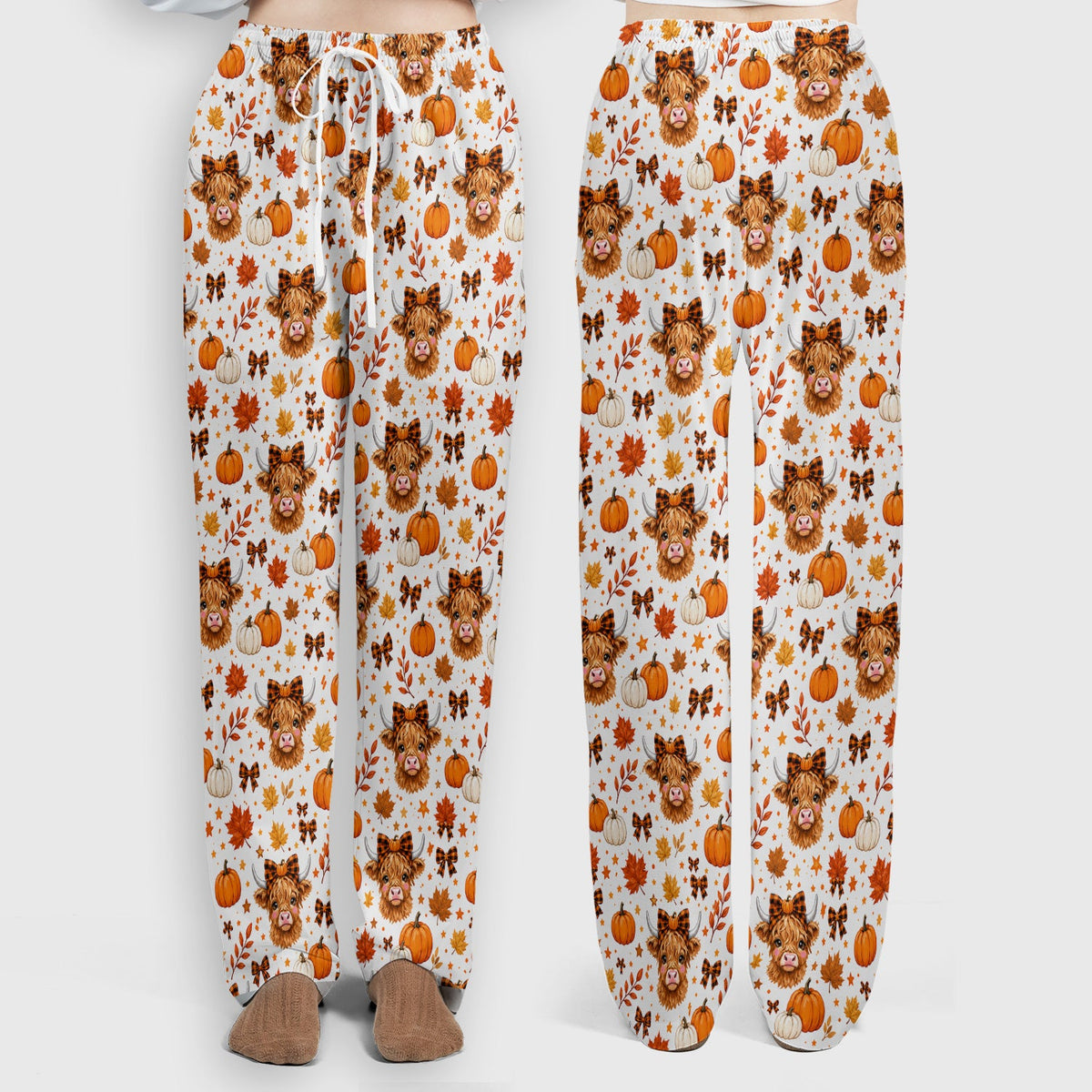 Fall Highland Cow Nurse Scrub Set