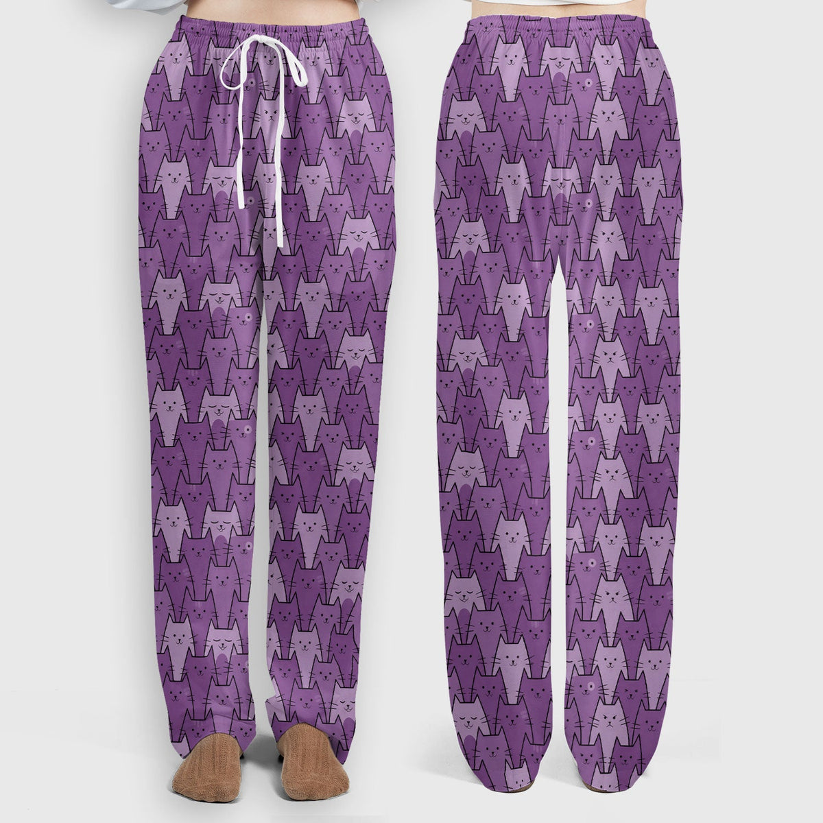 Purple Cats Nurse Scrub Set
