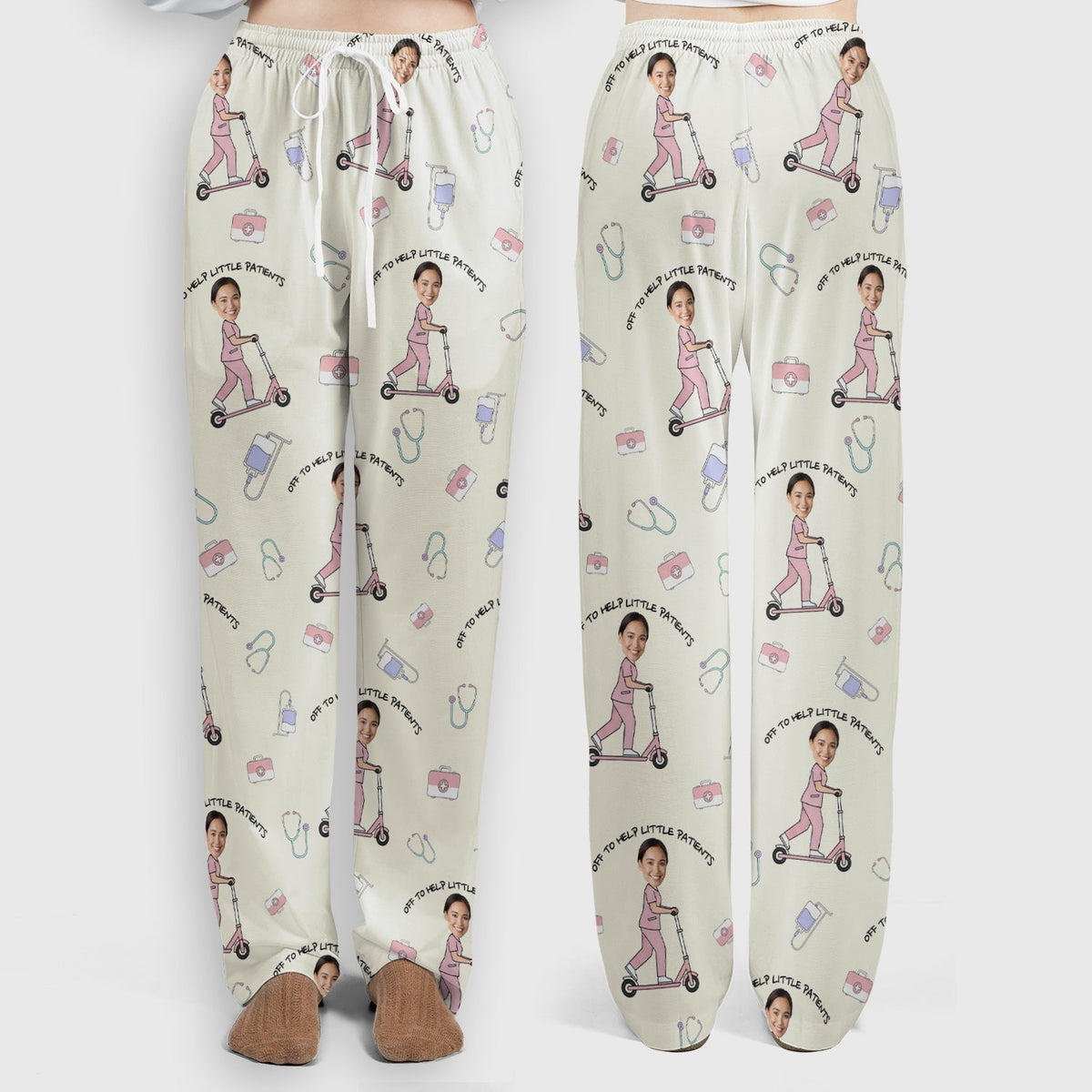 Personalized Pediatric Nurse Scooter Face Scrub Set