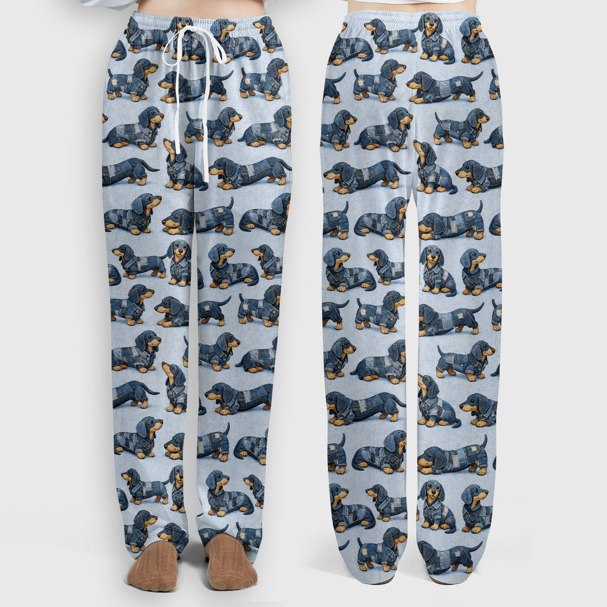 Denim Dachshund Nurse Scrub Set