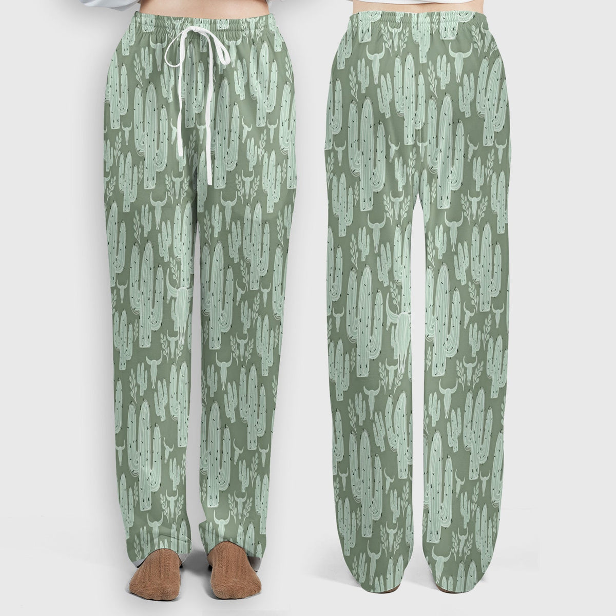 Desert Cactus Skull Nurse Scrub Set