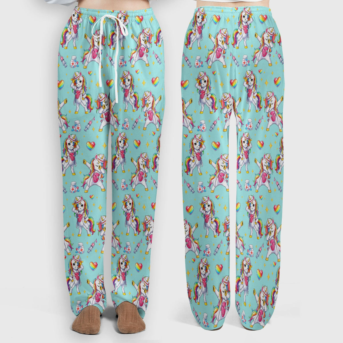 Nurse Unicorn Rainbow Scrub Set