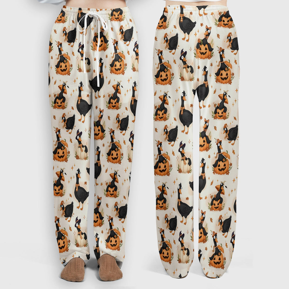 Pumpkin Black Goose Nurse Scrub Set