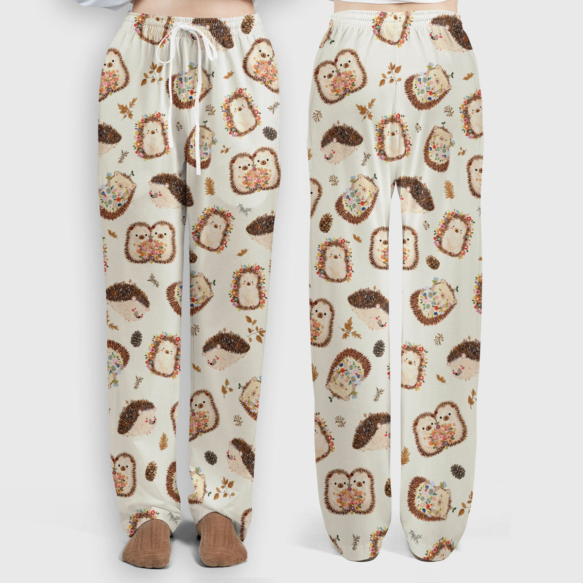 Hedgehog Floral Nurse Scrub Set