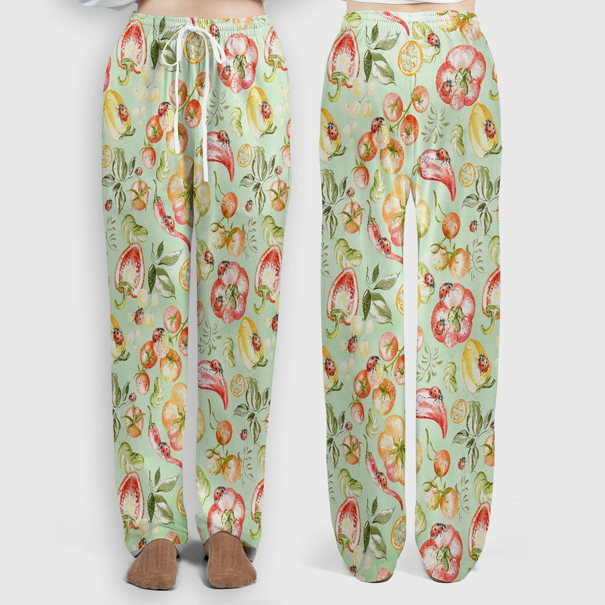 Watercolor Veggie Ladybug Nurse Scrub Set