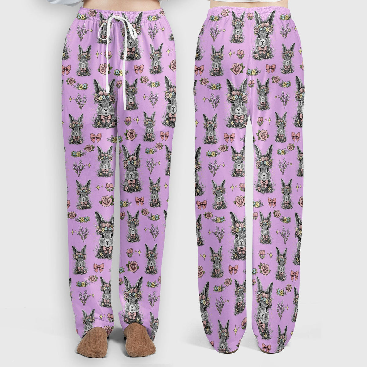 Vintage Floral Bunny Nurse Scrub Set