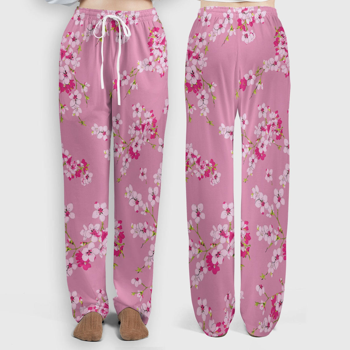 Elegant Cherry Blossom Nurse Scrub Set