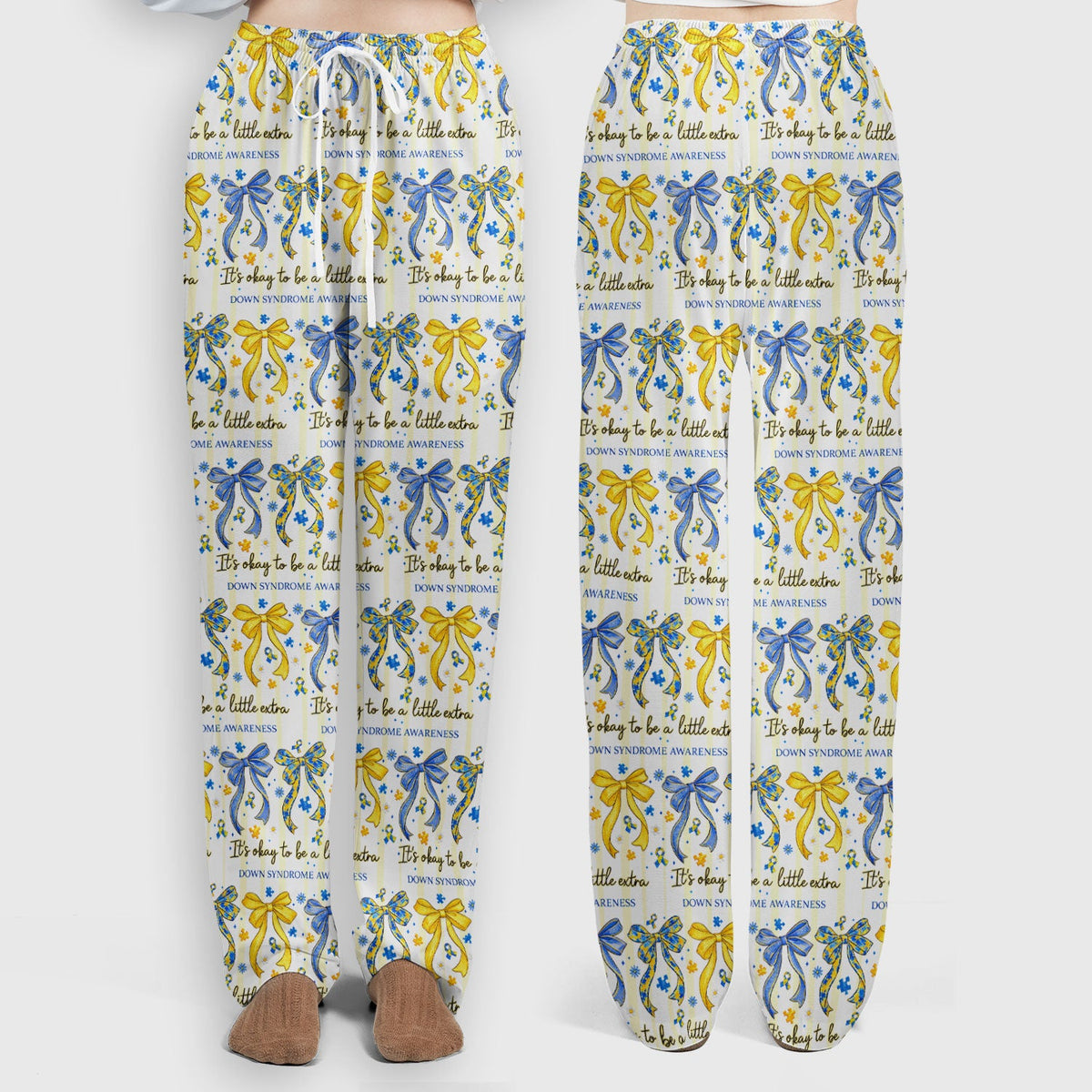 Down Syndrome Awareness Ribbon Nurse Scrub Set