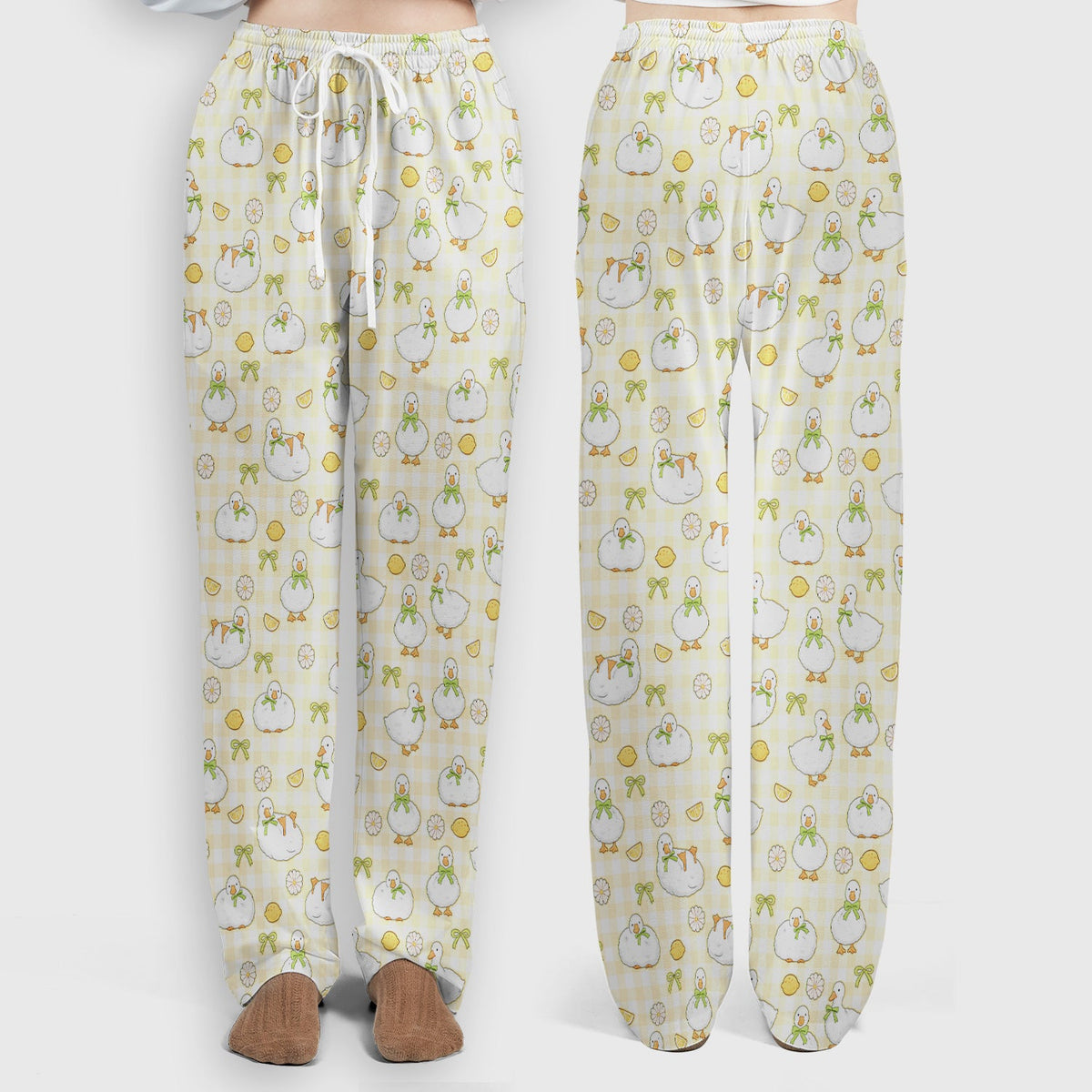 Adorable Ducks Lemon Daisy Nurse Scrub Set