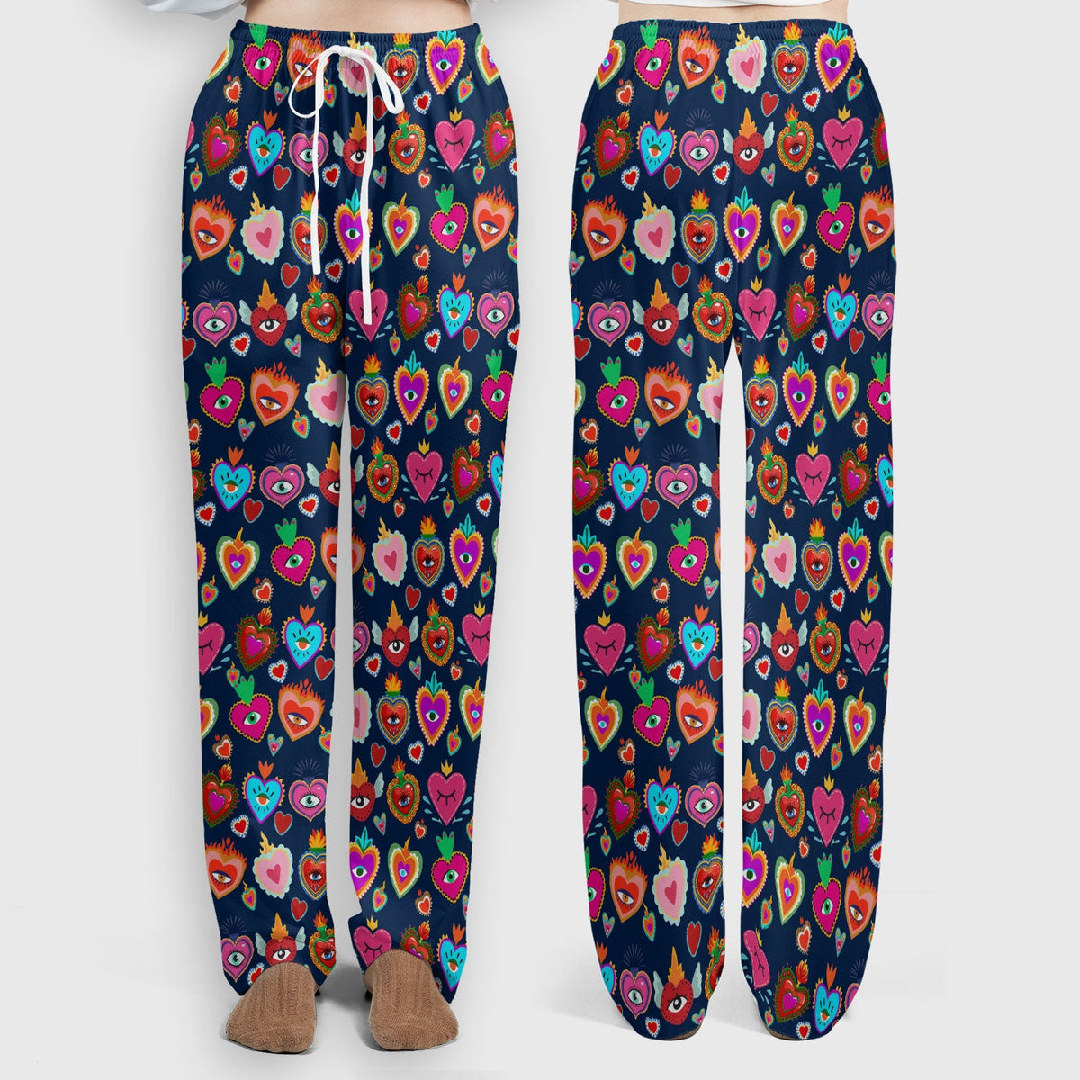 Valentine Colorful Sacred Heart Nurse Scrub Set