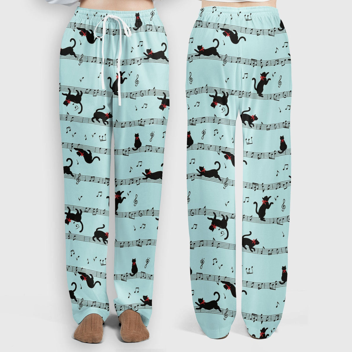 Dancing Black Cat Music Nurse Scrub Set