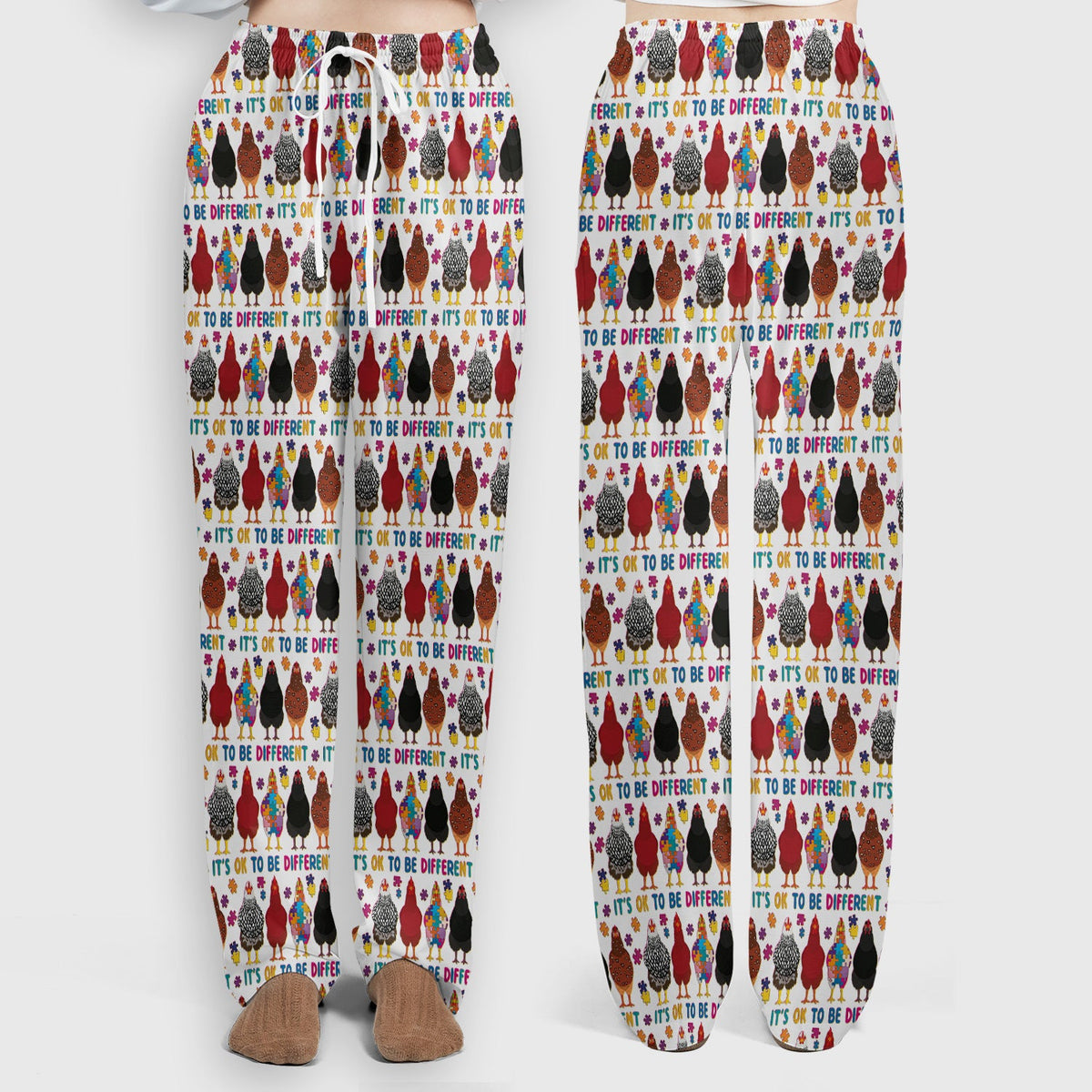 Autism Chicken It's OK To Be Different Nurse Scrub Set