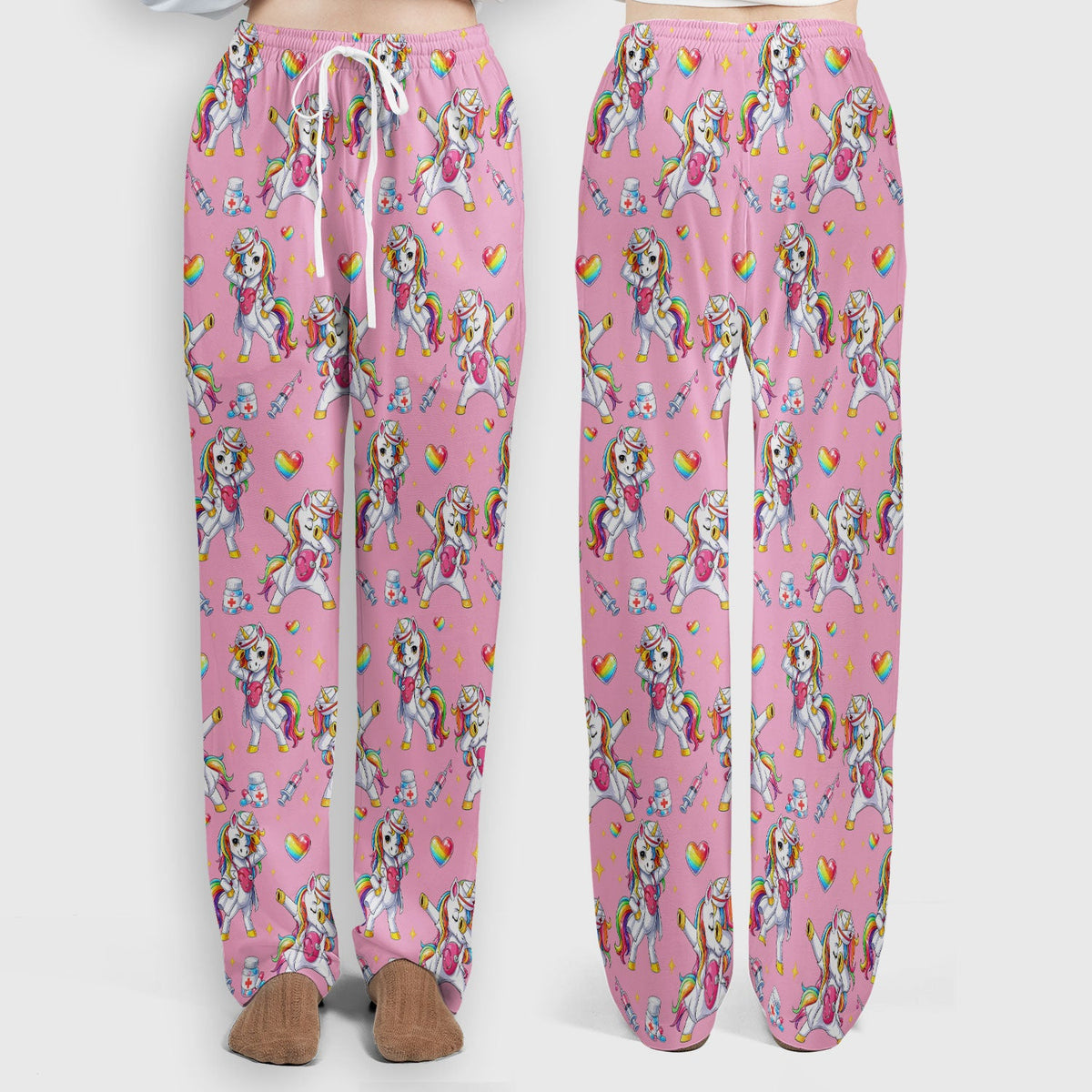 Nurse Unicorn Rainbow Scrub Set