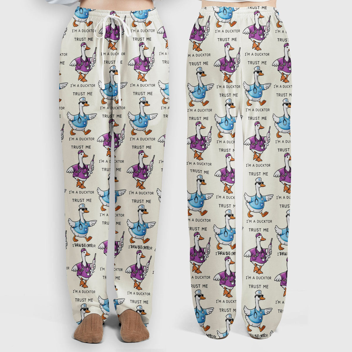 Duck Cartoon Nurse Scrub Set