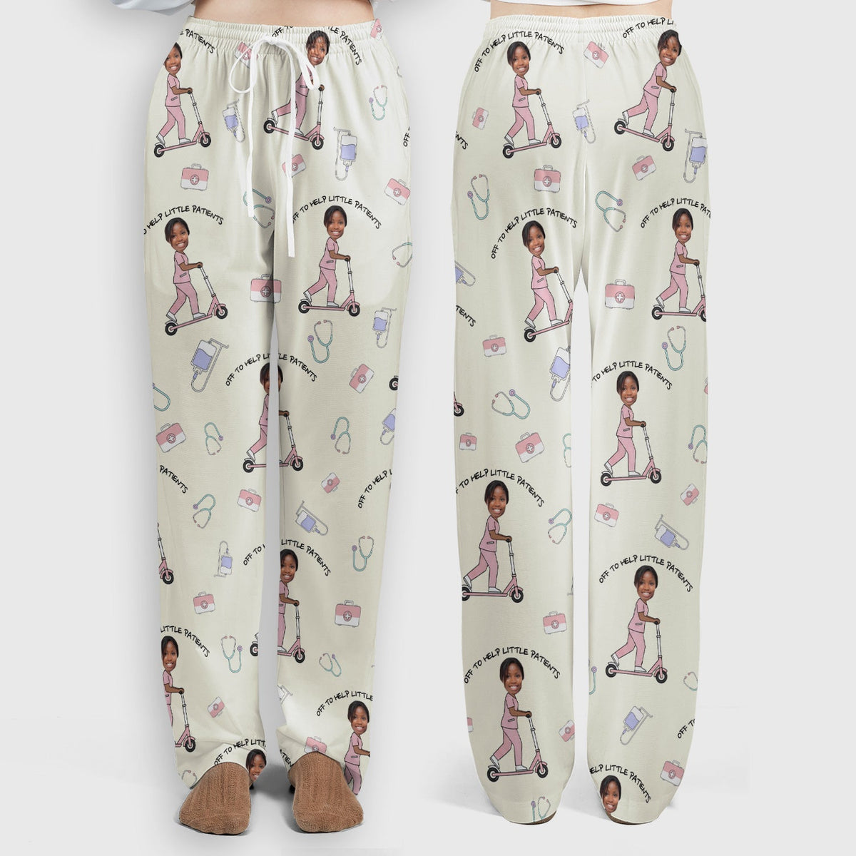 Personalized Pediatric Nurse Scooter Face Scrub Set