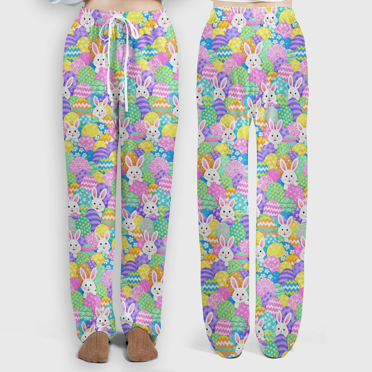 Bunny Colorful Egg Nurse Scrub Set - Easter Gift