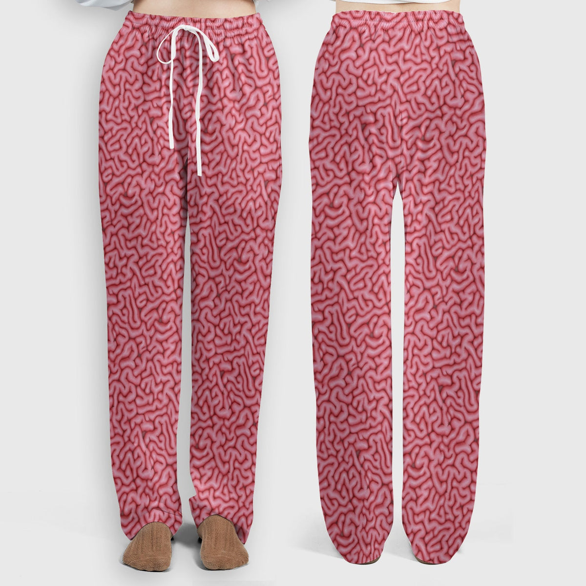 Pink Brain Anatomy Nurse Scrub Set