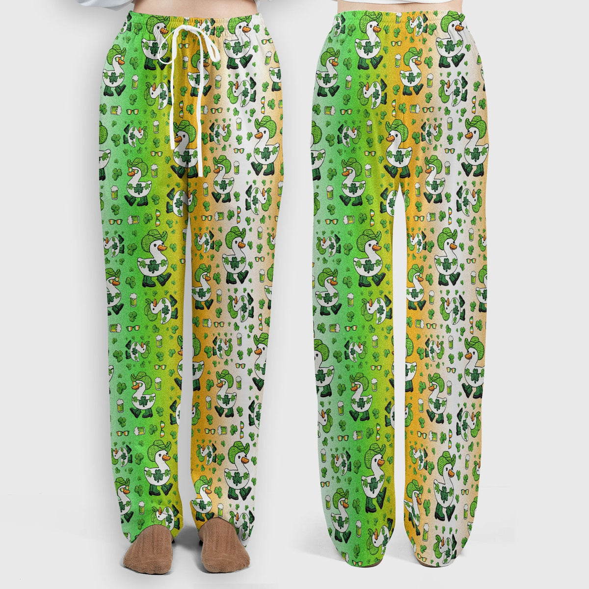 St Patrick Goose Shamrock Nurse Scrub Set
