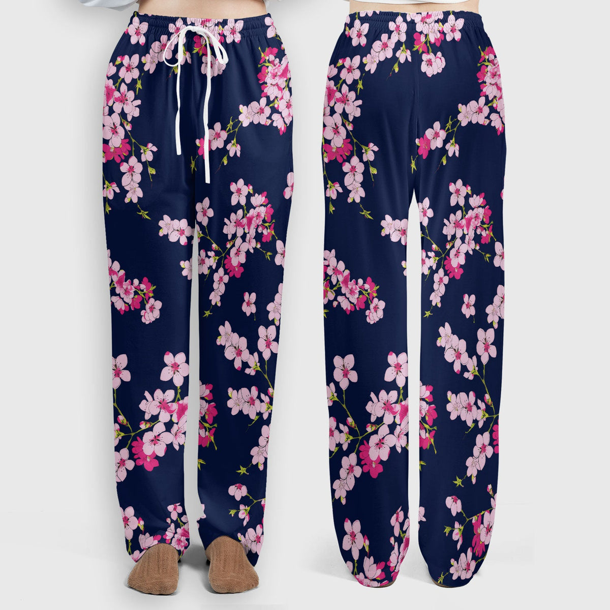 Elegant Cherry Blossom Nurse Scrub Set