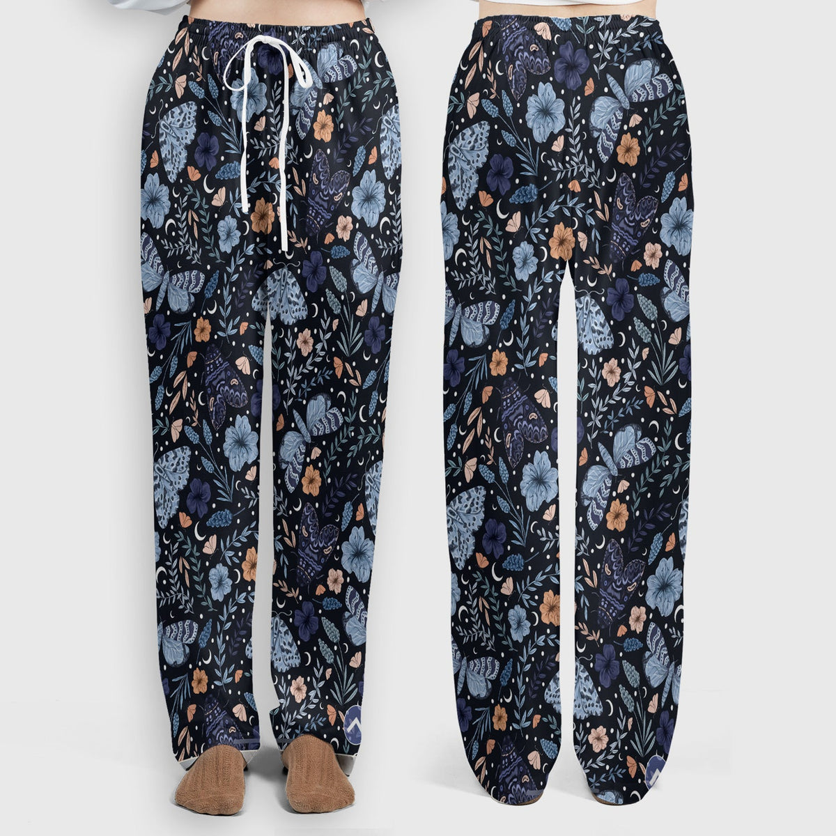 Night Moth Butterfly Floral Nurse Scrub Set