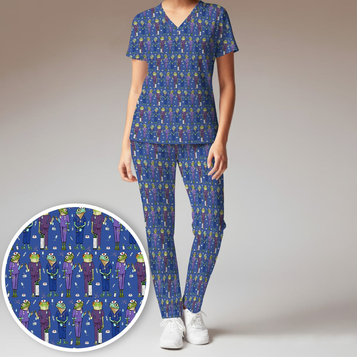 Frog Nurse Scrub Set