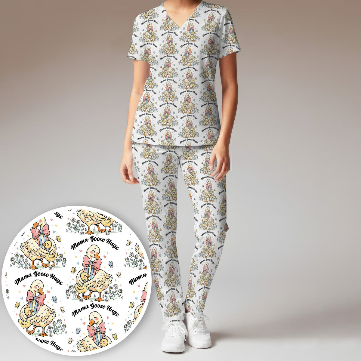 Mama Goose Hug Nurse Scrub Set