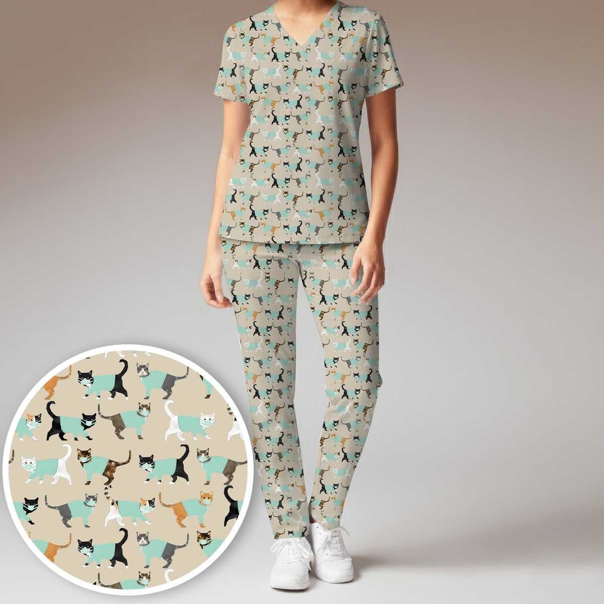 Cat Nurse Scrub Set