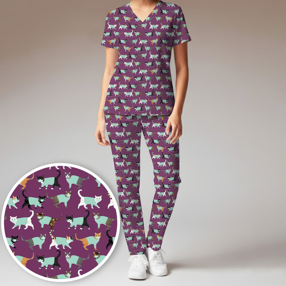 Cat Nurse Scrub Set