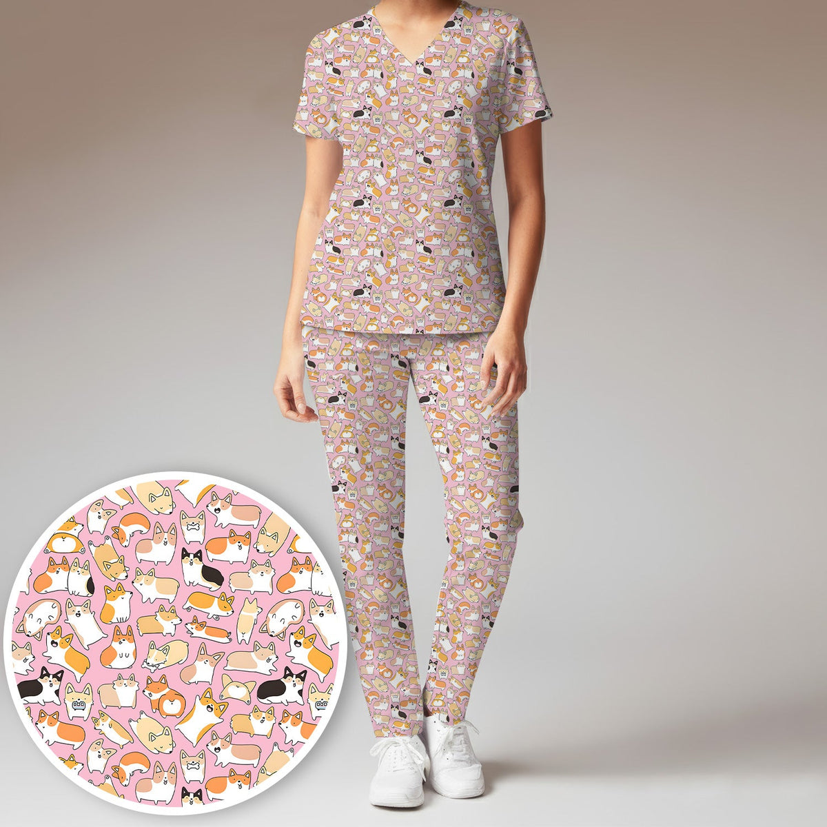 Corgi Nurse Scrub Set