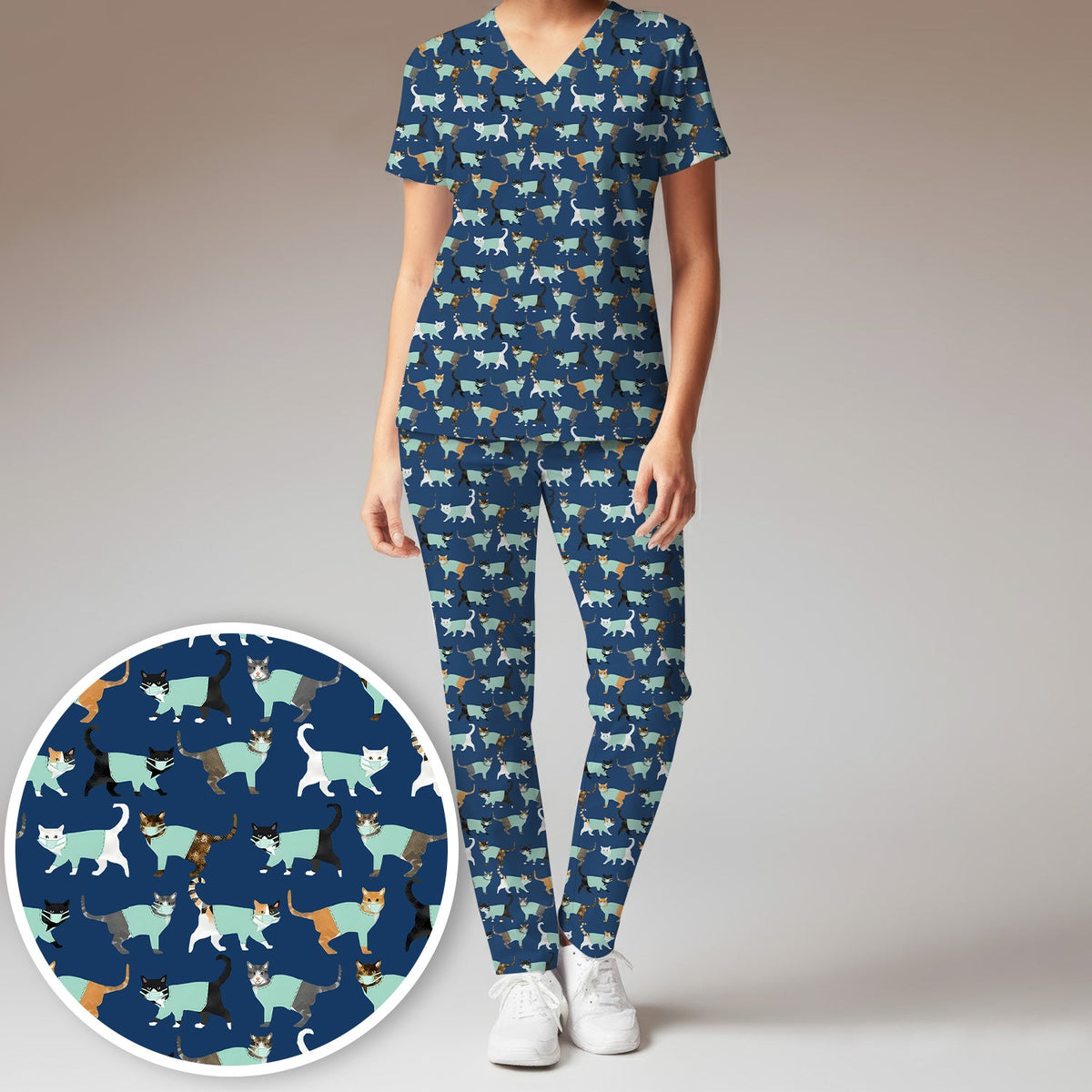 Cat Nurse Scrub Set