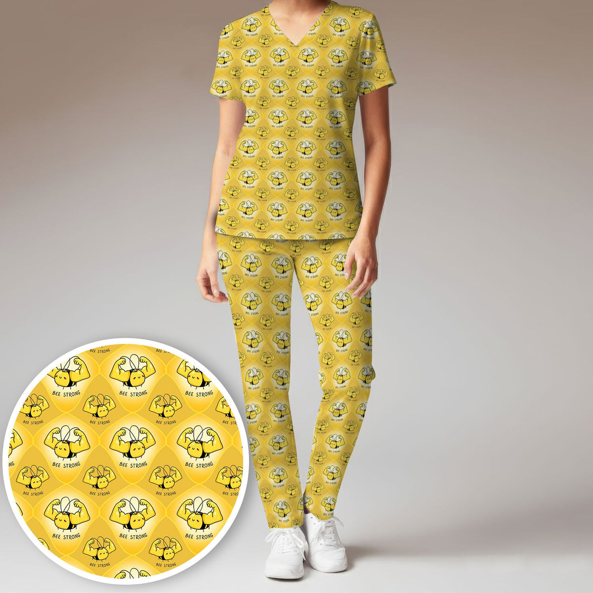 Strong Honey Bee Nurse Scrub Set