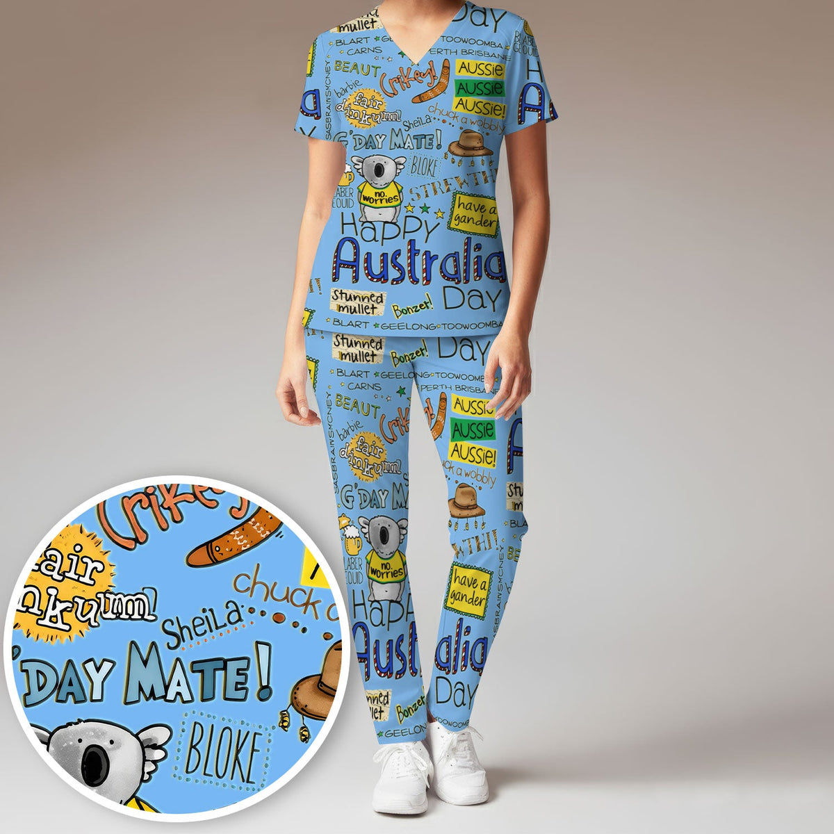 Koala Australia Nurse Scrub Set