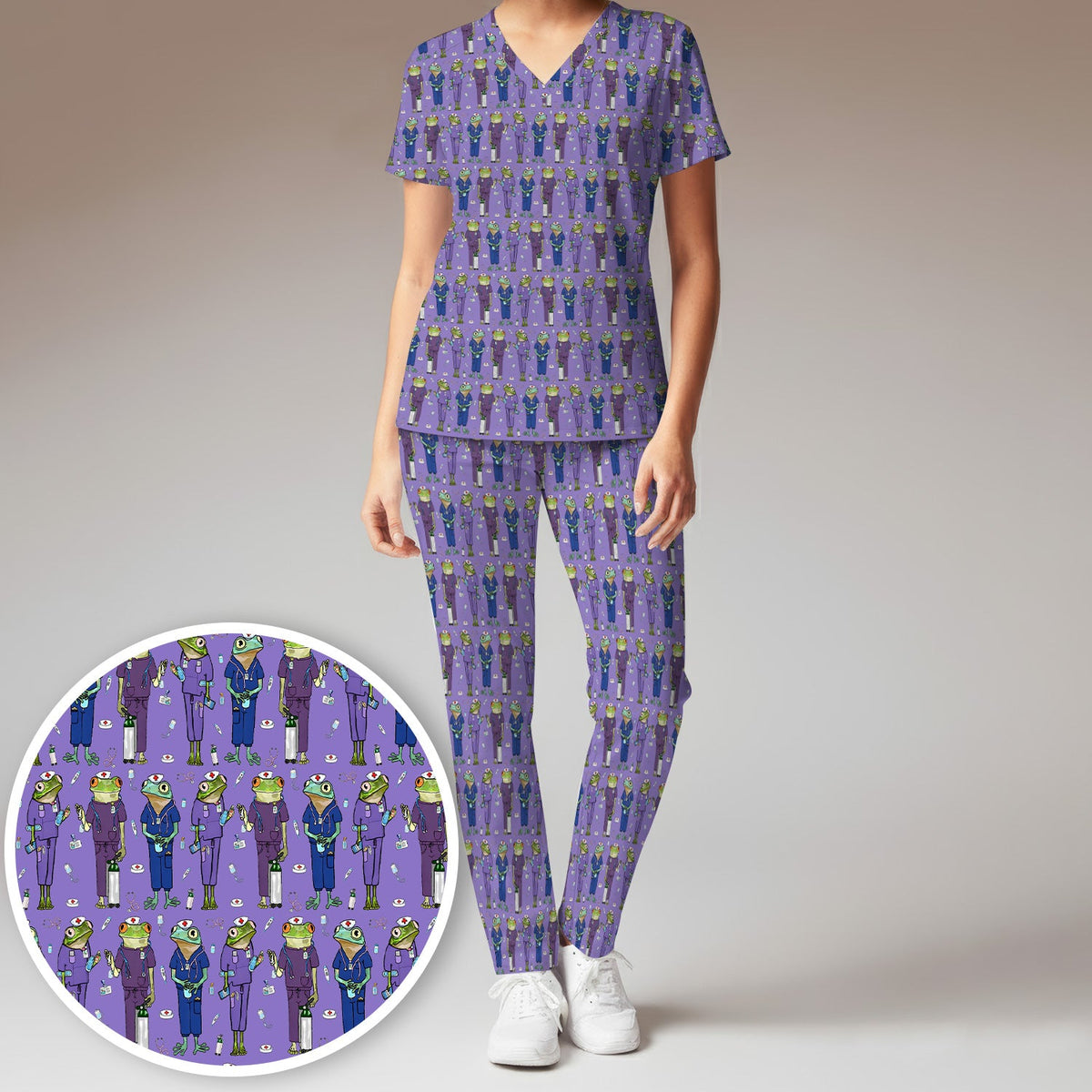 Frog Nurse Scrub Set