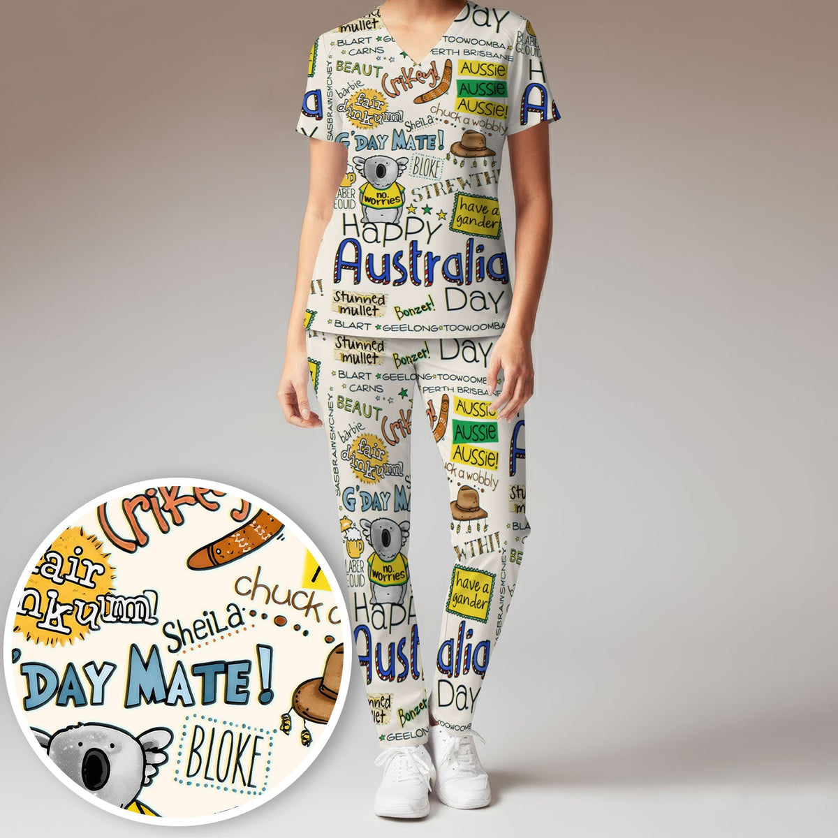 Koala Australia Nurse Scrub Set