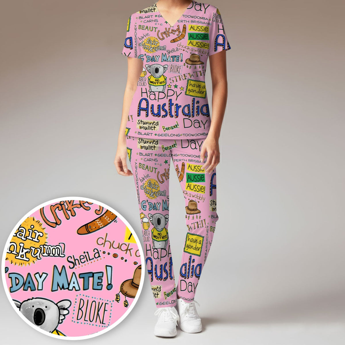 Koala Australia Nurse Scrub Set