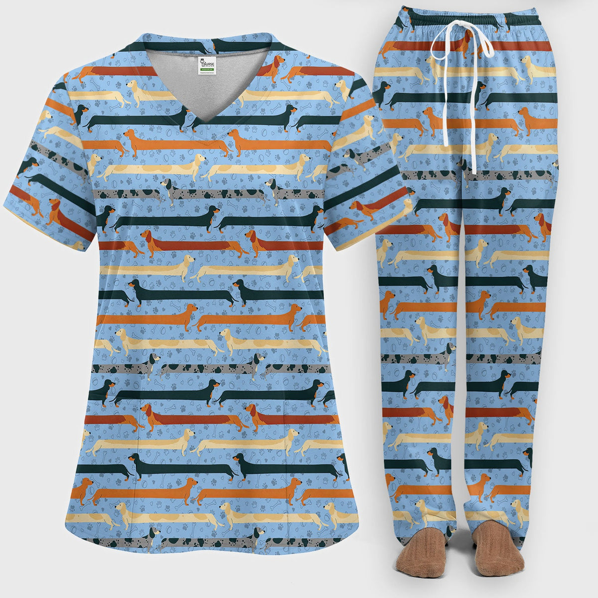 It's Been A Long Day Dachshund Nurse Scrub Set