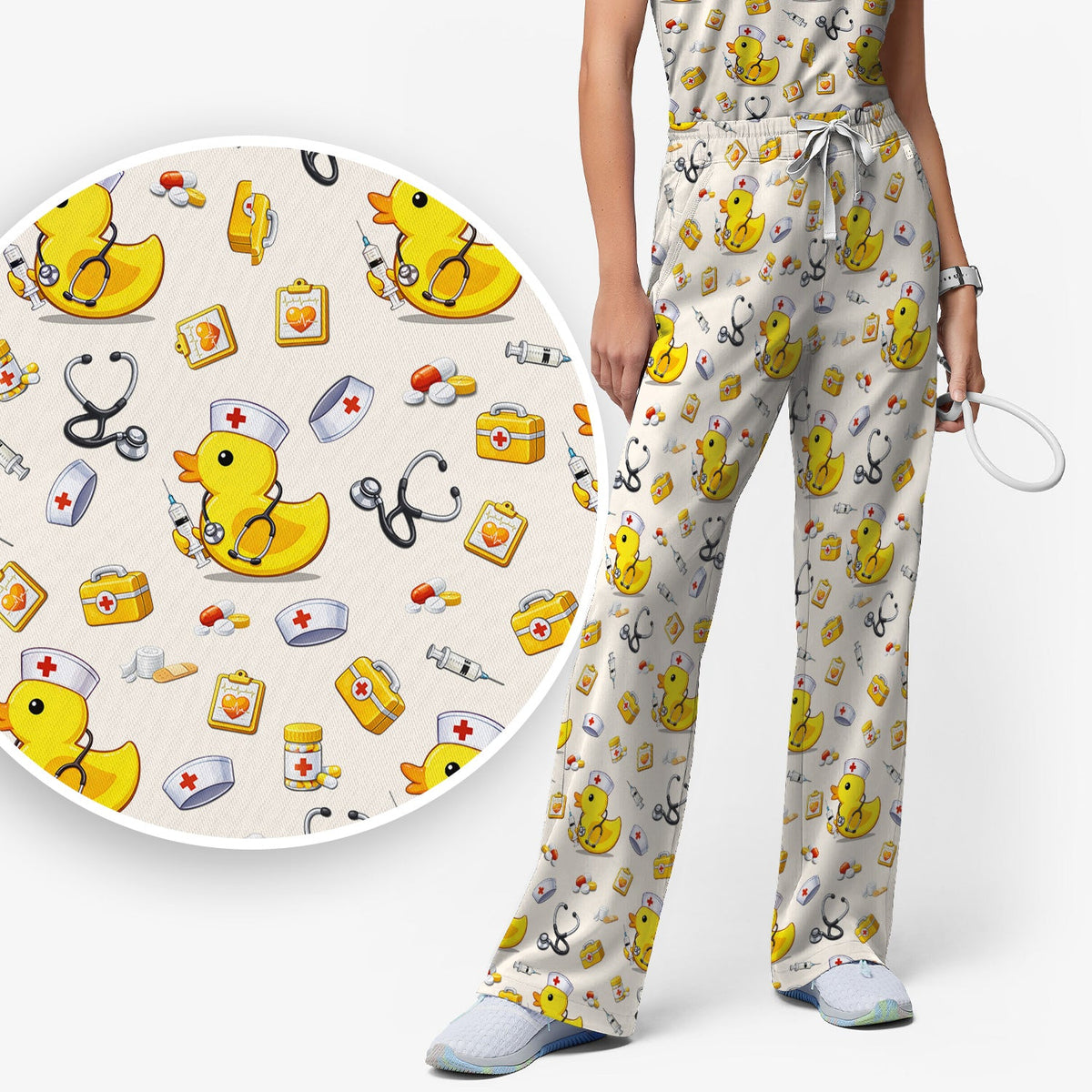 Medical Duck Nurse Scrub Set