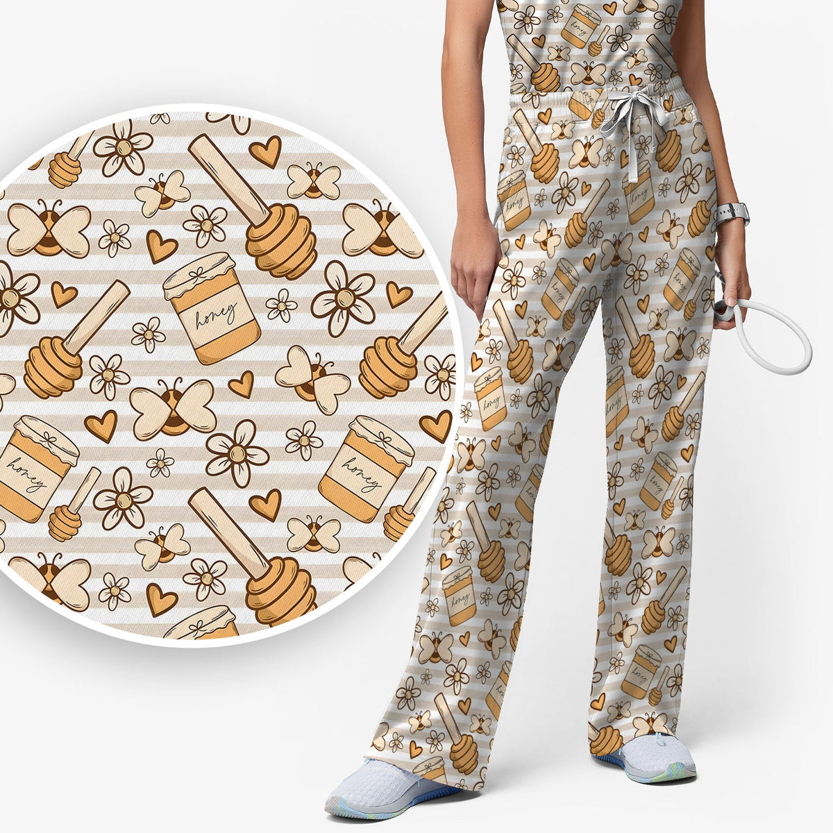 Honey Jar Daisy Nurse Scrub Set