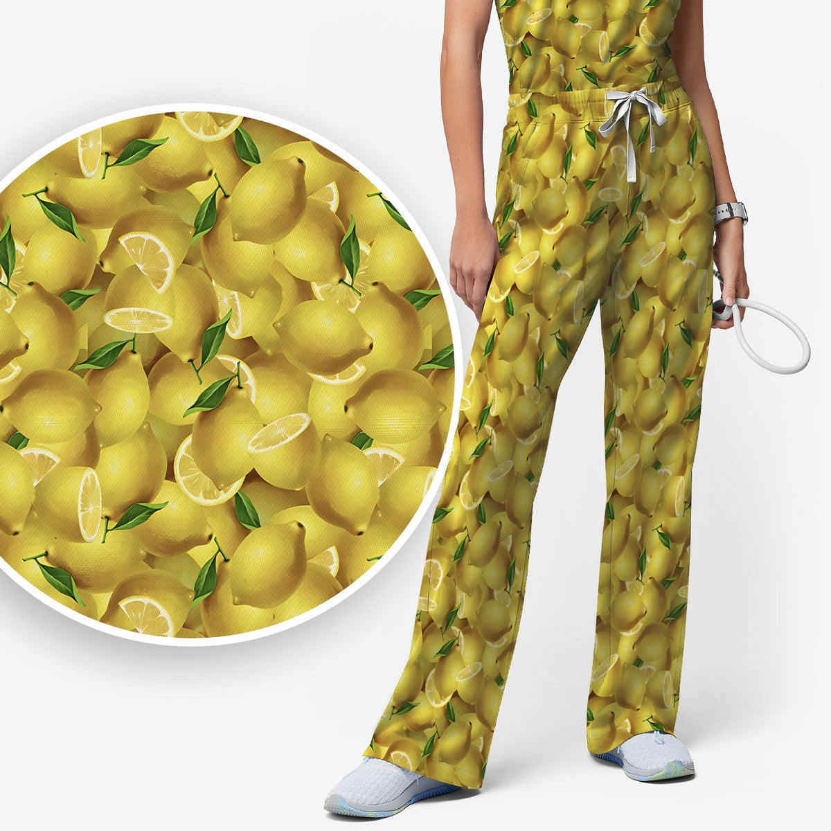 Fresh Lemon Nurse Scrub Set