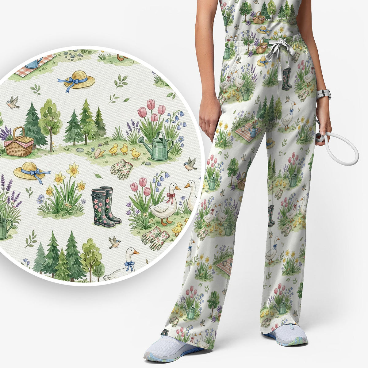 Duck Garden Nurse Scrub Set