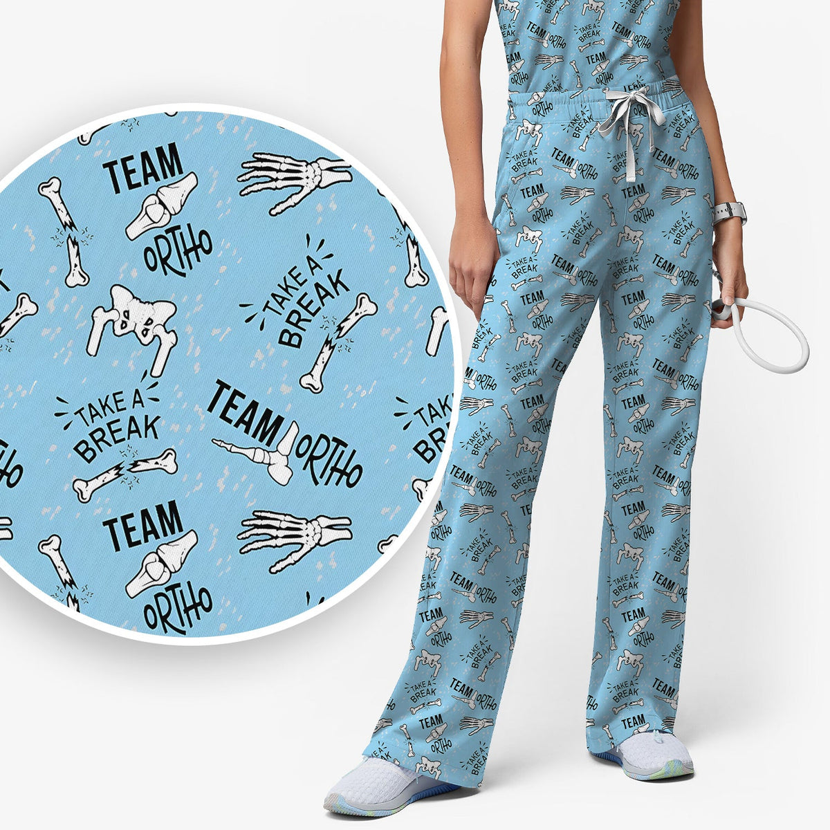 Team Ortho Bone Joint Nurse Scrub Set